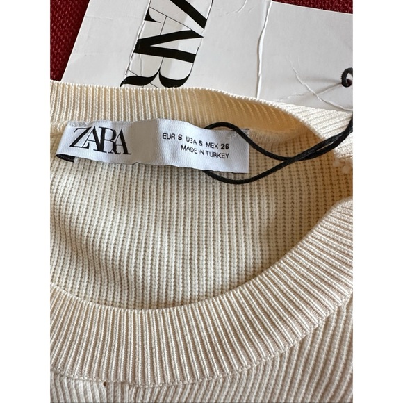 Zara Cream Bare Back Tie Back Sleeveless Top, NWT, S - Picture 9 of 15